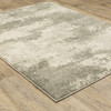 5' x 7' Beige & Grey Abstract Power Loom Stain Resistant Area Rug