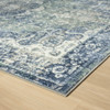 5' x 7' Blue Floral Stain Resistant Area Rug