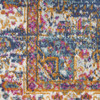 5' x 7' Navy Blue Floral Power Loom Distressed Rectangle Area Rug