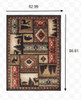 5' x 7' Black and Brown Nature Lodge Area Rug