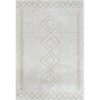 5' x 7' Cream Diamond Polypropylene Area Rug