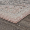 5' x 7' Gray and Soft Pink Traditional Area Rug