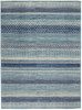 5' x 7' Navy Blue Southwestern Power Loom Area Rug