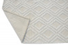 5' x 7' Off White Geometric Dhurrie Area Rug