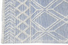 5' x 7' Blue and Ivory Geometric Dhurrie Area Rug