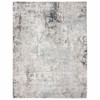 5' x 7' Gray Cream and Taupe Abstract Distressed Stain Resistant Area Rug