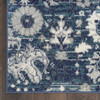 5' x 7' Navy Blue Floral Power Loom Distressed Area Rug