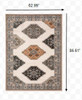 5' x 7' Abstract Ivory and Gray Geometric Indoor Area Rug