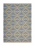 5' x 7' Blue Decorative Lattice Area Rug
