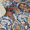 5' x 7' Blue & Ivory Power Loom Rectangle Polypropylene Area Rug