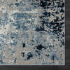 5' x 7' Blue Abstract Distressed Washable Area Rug