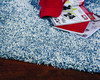 5' x 7' Indigo Ivory Heather Indoor Shag Rug