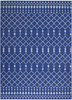 5' x 7' Navy Blue Geometric Berber Area Rug