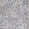 5' x 7' Grey Oriental Power Loom Distressed Washable Area Rug