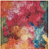 5' x 7' Seaglass Abstract Power Loom Non Skid Area Rug