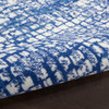 5' x 7' Blue & Ivory Abstract Dhurrie Area Rug