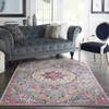 5' x 7' Pink and Gray Power Loom Area Rug