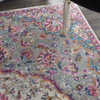 5' x 7' Pink and Gray Power Loom Area Rug