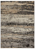 5' x 7' Beige and Black Abstract Desert Area Rug