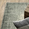 5' x 7' Grey Beige and Blue Power Loom Stain Resistant Area Rug