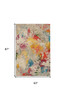 5' x 7' Ivory Abstract Power Loom Non Skid Area Rug