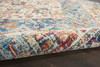 5' x 7' Blue and Ivory Power Loom Polypropylene Area Rug