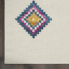5' x 7' Ivory Geometric Berber Rectangle Area Rug