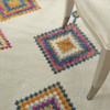 5' x 7' Ivory Geometric Berber Rectangle Area Rug