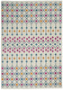 5' x 7' Blue & Ivory Geometric Dhurrie Area Rug
