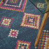 5' x 7' Navy Blue Southwestern Berber Area Rug