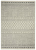 5' x 7' Gray Geometric Power Loom Rectangle Area Rug