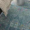 5' x 7' Blue Southwestern Power Loom Area Rug