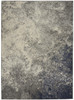 5' x 7' Gray and Ivory Abstract Power Loom Area Rug