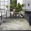 5' x 7' Gray and Ivory Abstract Power Loom Area Rug