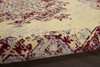 5' x 7' Cream Damask Power Loom Polypropylene Area Rug
