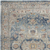 5' x 7' Ivory and Blue Oriental Power Loom Non Skid Area Rug