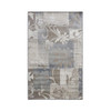 5' x 8' Brown and Ivory Floral Power Loom Distressed Stain Resistant Area Rug