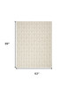 5' x 8' Ivory and Grey Floral Stain Resistant Non Skid Area Rug