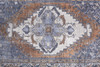 5' x 8' Blue Ivory and Brown Floral Area Rug