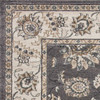 5' x 8' Grey or Ivory Floral Vines Bordered Area Rug