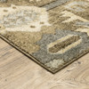 5' x 8' Tan and Gold Central Medallion Indoor Area Rug