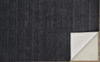 5' x 8' Black Wool Hand Woven Stain Resistant Area Rug
