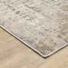 5' x 8' Beige Grey Ivory Tan & Brown Abstract Power Loom Stain Resistant Area Rug