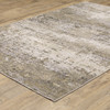 5' x 8' Beige Grey Ivory Tan & Brown Abstract Power Loom Stain Resistant Area Rug