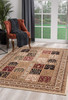 5' x 8' Cream Traditional Decorative Area Rug