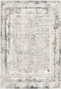 5' x 8' Gray and Ivory Abstract Distressed Area Rug