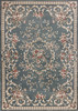 5' x 8' Slate Blue Floral Indoor Area Rug