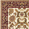 5' x 8' Ivory Red Machine Woven Floral Traditional Polypropylene Area Rug