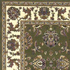 5' x 8' Green Ivory Machine Woven Floral Traditional Indoor Area Rug