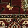 5' x 8' Red and Black Oriental Power Loom Area Rug with Fringe